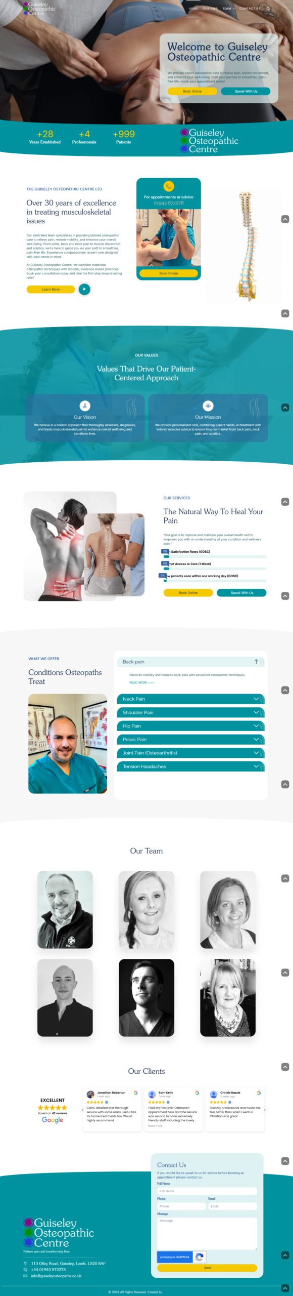 Sitio de Guiseley Osteopaths